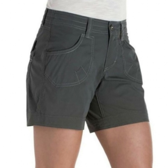 Kuhl Women’s Kontra Breathable Shorts Cargo 6” Mid Rise Outdoor Hiking in Gray 8 - Picture 1 of 16